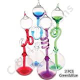 Colorful Office Thinking Hand Boiler, Glass Science Energy Transfer, Children Science Experiment, Love Birds Color Meter Hand Boiler, 2 Pcs (Gree&Blue) by C&H