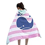 Wowelife Kids Hooded Bath Pink and Blue 100% Cotton Ultra Soft and Super Absorbent(Blue Whale)