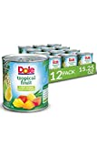 Dole Canned Tropical Fruit in Light Syrup & Passionfruit Juice, Pineapple & Papaya, 15.25 Oz, 12 Count