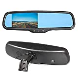 EWAY Car Interior Backup Rear View Anti-Glare Mirror Built in LCD 4.3" Monitor Replacement with Bracket Auto Safety Driving Security w/o Compass- Fits Ford F150/250/350 Toyota Tacoma Corolla ect.