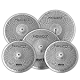 Mosico Low Volume Cymbal Pack Mute Cymbal Set 14"/16"/18"/20" 5 Pieces Drum Cymbal Set Practice Cymbal