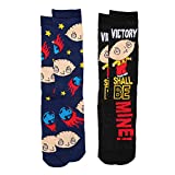 Family Guy Stewie & Victory Shall Be Mine 2-pack Adult Crew Socks