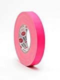 1 inch x 55 ya | Fluorescent Gaffer Tape | Easy Tear by Hand | Matte Finish Spike + Premium Grade Gaffer Tape from 100% Japan Brand DGTAPE | Non Reflective Matt+UV+NEON (1in x 55yard - Pink)