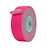 MAT Gaffer Tape Fluorescent Pink Low Gloss Finish Film, 2 inch x 60 Yards, Residue Free, Non Reflective, Secure Cords to Stages, Great for Concerts or Trade Shows, Weddings, & Floor Marking