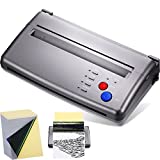 Tattoo Transfer Stencil Machine with 30 Pieces A4 Tattoo Transfer Paper Tattoo Printer Machine Thermal Stencil Paper Printer Mini Thermal Copier Printer for Tattoo Supplies (Silvery Grey)