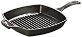 Lodge Grill Pan Square Cast Iron 10.5 in, 1 EA