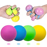 Bartogro Color Changing Stress Balls ，Relieve Stress Sensory Squishy Balls for Teens Girls and Boys，Anti-Anxiety Stretchy Toys，Color Changing Squeeze Balls -4 Pack