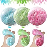 Anti Fidget Stress Balls for Adults and Kids, 3pk Sensory Stress Relief Fidget Balls, Best Calming Tool to Relieve Anxiety, Cool Squeeze Ball, Tear-Resistant Squishy Toys for Kids with Autism/ADD/ADHD