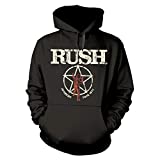 Rush American Tour 1977 Alex Lifeson Geddy Lee Official Unisex Hoodie Hooded Top (Medium) Black