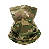 Sllrrka Ice Silk Fabric Headwear Face Mask Headband Neck Gaiter Multifunct for by Motorcycle, Mountaineering, Skiing, Outdoor sportsional (Camouflage Brown)