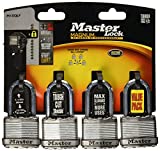 MASTER LOCK Company M1XQLF 4PK 1-3/4 MAG LG Padlock, 1 Pack