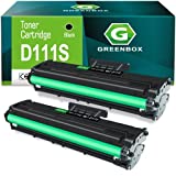 GREENBOX Compatible Toner Cartridge Replacement for Samsung MLT-D111S MLTD111S MLT111S D111S for Samsung Xpress SL-M2020 SL-M2020W SL-M2070 SL-M2070FW SL-M2022 SL-M2022W Printer (2 Black)