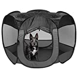 Furhaven Pet House for Dogs and Cats - Indoor-Outdoor Pop Up Playpen and Exercise Pen Dog Tent Puppy Playground, Gray, Small