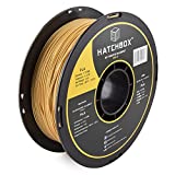 HATCHBOX PLA 3D Printer Filament, Dimensional Accuracy +/- 0.03 mm, 1 kg Spool, 1.75 mm, Gold