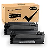 V4INK Compatible 58X Toner Cartridge 2PK NO-CHIP Replacement for HP 58A 58X CF258X Toner High Yield Ink for HP Pro M404dn M404dw M404n MFP M428fdw M428fdn M428dw M430F M406DN M304 M404 M428 Printer
