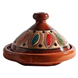 Moroccan Tagine Pot by Verve CULTURE | Traditional Ceramic Cooking Tagine | 7" tall / 10" diameter