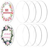 10 Pieces Clear Circle Acrylic Sheet 6 Inch Acrylic Plexiglass Disc Transparent Round Acrylic Sign for Cricut Cutting and Engraving, Name Cards, Painting and DIY Projects