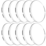 10 Pieces Clear Circle Acrylic Sheet, 1/8" Thickness, 6 Inch Plexiglass Circle Acrylic Disc Transparent Round Acrylic Blank Sign for Name Cards, Cricut Cutting, Painting and DIY Projects