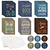 24 You Are Awesome Cards with Envelopes,Encouragement Notecards for Appreciation and Recognition-You Rock,You Are Awesome, Great Job,You Are Important,Complete Gratitude Kudos Cards for Employee,Students,Teachers