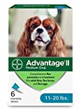 Advantage II 6-Dose Medium Dog Flea Prevention, Topical Flea Treatment for Dogs 11-20 Pounds