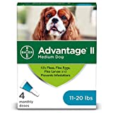 Advantage II 4-Dose Medium Dog Flea Prevention, Topical Flea Treatment for Dogs 11-20 Pounds