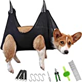 APzek Dog Grooming Hammock Harness, Pet Hammock Helper for Dogs Cats, Hanging Pet Grooming Restraint Harness for Nail Clipping Trimming Bathing