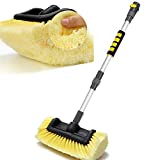 Anyyion 51-Inch Car Wash Brush with 10-Inch Soft Bristle, On/Off Switch for Car Truck Boat Washing Brush, Perfect for Cleaning House Siding, Auto Cars, Trucks, SUV, RV, Floors and More!