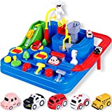 Yezi Car Adventure Toys, City Rescue Preschool Educational Toy Vehicle, Parent-Child Interactive Racing Kids Toy, Puzzle Car Race Tracks Parking Playsets for 3 4 5 6 7 8 Year Old Toddlers Boys Girls