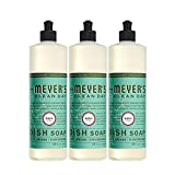 Mrs. Meyer's Liquid Dish Soap, Biodegradable Formula, Basil, 16 fl. oz - Pack of 3