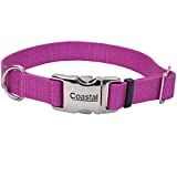 Coastal - Adjustable Dog Collar with Metal Buckle, Orchid, 5/8" x 10"-14"