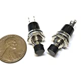 2 Pieces NC Black normally closed Mini Push Button Momentary OFF ON Switch A2