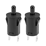 uxcell Refrigerator Door Light Switch 10mm Momentary Fridge Switch Normally Closed PB35 AC 250V 3A Black 2pcs