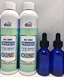 3% H2o2 Hydrogen Peroxide Food Grade Certified - 2 8 oz Bottles - 11 Drops of Our 3% Equal 3 Drops of 35% - Recommended by: The One Minute Cure Book