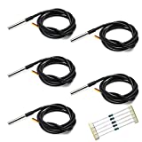 Gikfun DS18B20 Temperature Sensor Waterproof Digital Thermal Probe Sensor for Arduino (Pack of 5pcs) EK1083