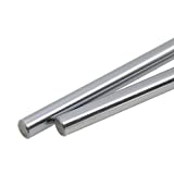 ReliaBot 2PCs 8mm x 400mm (.315 x 15.75 inches) Case Hardened Chrome Plated Linear Motion Rod Shaft Guide - Metric h8 Tolerance