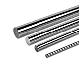 PDTech 8mm, 10mm, 12mm, and 20mm diameter bearing rod for linear motion, custom cut length, hardened steel chrome plated (10mm dia / 251mm-500mm)