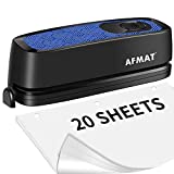 Electric 3 Hole Punch, AFMAT Electric Paper Punch Heavy Duty, 20-Sheet Punch Capacity, AC or Battery Operated 3 Hole Puncher, Effortless Punching, Long Lasting Paper Punch for Office School,Blue&Black
