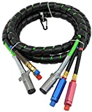Mytee Products 3-in-One Wrap 7 Way Electrical Green ABS Air Brake Lines 15 Ft