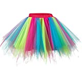 Ellames Women's Vintage 1950s Tutu Petticoat Ballet Bubble Dance Skirt Rainbow S/M