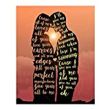 "All Of Me Loves All Of You" Song Lyric Wall Art -11 x 14" Music Poster Print-Ready to Frame. Contemporary R&B-Pop Decor for Home-Office-Studio-Dorm. Great Romantic Gift for John Legend Fans!