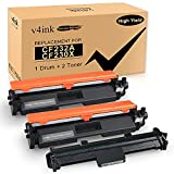 V4INK 3PK Compatible Replacement for HP 30X 32A CF230X Toner Cartridge CF232A Drum Black Set for HP Pro MFP M227fdw M227fdn M227sdn M227 M203dw M203d M203dn M203 Printer – 1xDrum + 2xToners