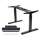 Fromann Electric 3 Tier Legs Dual Motor Desk Base - Sit Stand up Standing Height Adjustable Desk Frame for Home and Office