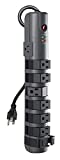 Belkin Power Strip Surge Protector with 8 Rotating AC Outlets - 6 ft Long Flat Pivot Plug - Heavy Duty Extension Cord for Home, Office, Travel, Computer Desktop & Phone Charging Brick (2,160 Joules)