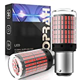 OPRAH 1157 LED Bulb Red 2057 2357 7528 BAY15D LED Brake Light Bulbs 144 SMD with Projector Replacement for Tail Brake Light Lamps Motorcycle(Pack of 2)