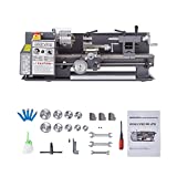 LETRA 7" x 14" Mini Metal Lathe Machine, 550W 2250 RPM DC Motor Metalworking Bench Top