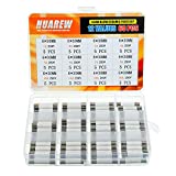 HUAREW 12 Values 60 Pcs 6 x 30 mm T 1A 2A 3A 4A 5A 6A 7A 8A 10A 15A 20A 30 A amp 250 V Slow Blow Ceramic Tube Fuses Assortment Kit