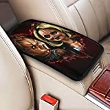 WYKX Chucky Child's Play Horror Armrest Cover Auto Car Center Console Pad Protective Cover, Waterproof Armrest Cushion Pad Seat Box Cover, Universal Fit Most Truck Vehicle SUV Car Accessories