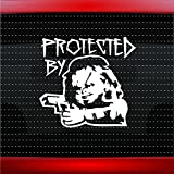 Noizy Graphics Protected by Chucky Funny Car Sticker Truck Window Vinyl Decal Color: RED