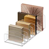 iDesign Clarity BPA-Free Plastic Divided Makeup Palette Organizer, 9.25" x 3.86" x 3.2", Clear
