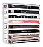 Cedilis Clear Acrylic Palette Organizer Eyeshadow Makeup Organizer, Stand Horizontally and Vertically, Removable Dividers, 8 Spaces